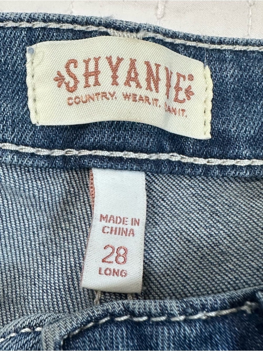 Shyanne Medium Wash Blue Flare  Ripped Style Jeans Stretchy Comfortable W28X36L - Picture 13 of 16